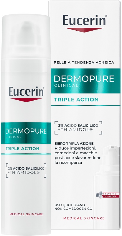Eucerin Dermopure Clinical Triple Action Siero Tripla Azione per Pelle a Tendenza Acneica 40 ml