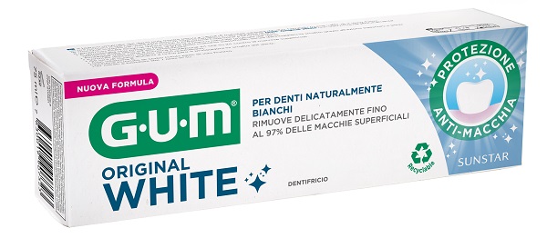 Gum Original White Dentifricio Sbiancante Nuova Formula 75 ml