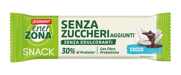 Enerzona Snack Barretta Proteica Senza Zuccheri Aggiunti Gusto Cocco 33 g