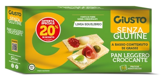 Giusto Equilibrio Senza Glutine Pan Leggero Croccante 250 g Taglio Prezzo