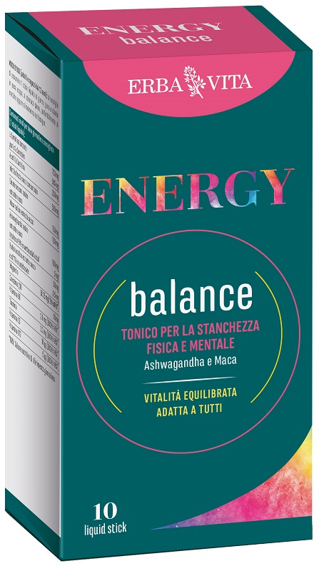 Erba Vita Energy Balance Integratore Per Energia e Stanchezza 10 stick liquidi da 12 ml