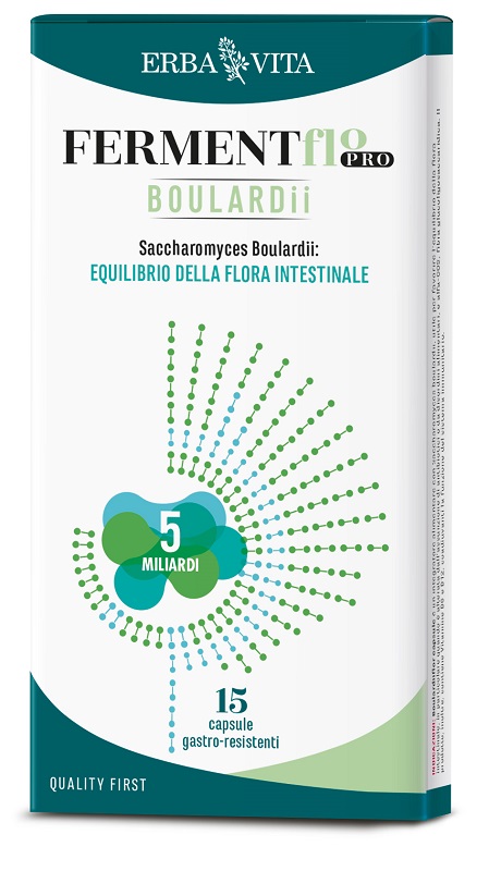 Erba Vita Fermentflor Pro Boulardii Integratore per Equilibrio Intestinale 15 capsule