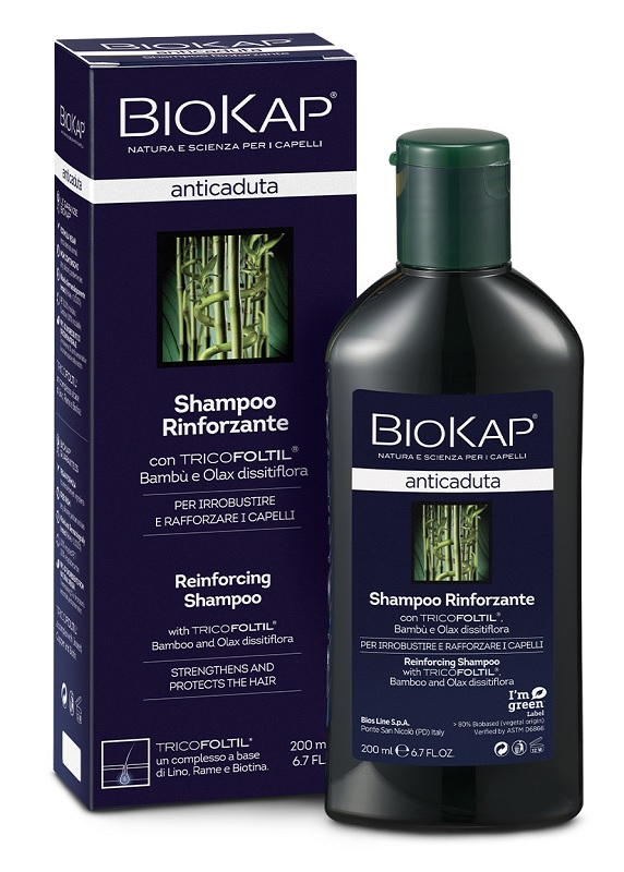 Bios Line Biokap Shampoo Rinforzante Anticaduta Con Tricobiotic 200 ml