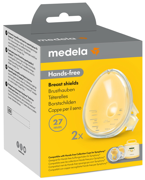 Medela Coppe per il seno Hands - free per set doppio Symphony 2 pezzi 27mm