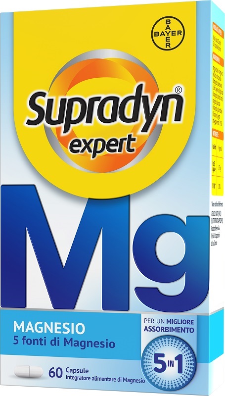 Supradyn Expert Magnesio Integratore a base di Magnesio per Energia e Benessere Muscolare 60 capsule