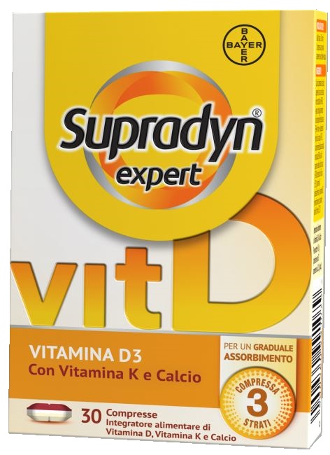 Supradyn Expert Vitamina D Integratore per il Benessere di Ossa Muscoli e Sistema Immunitario 30 compresse