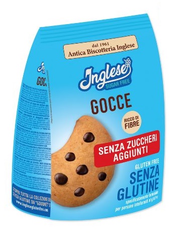 Inglese Biscotti Senza Zucchero Gocce Snack Dolce senza Glutine 200 g