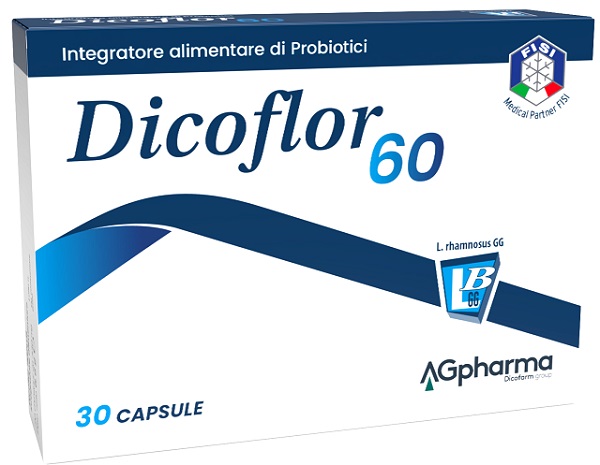 Dicoflor 60 Integratore di Probiotici per l'Equilibrio della Flora Intestinale 30 Capsule