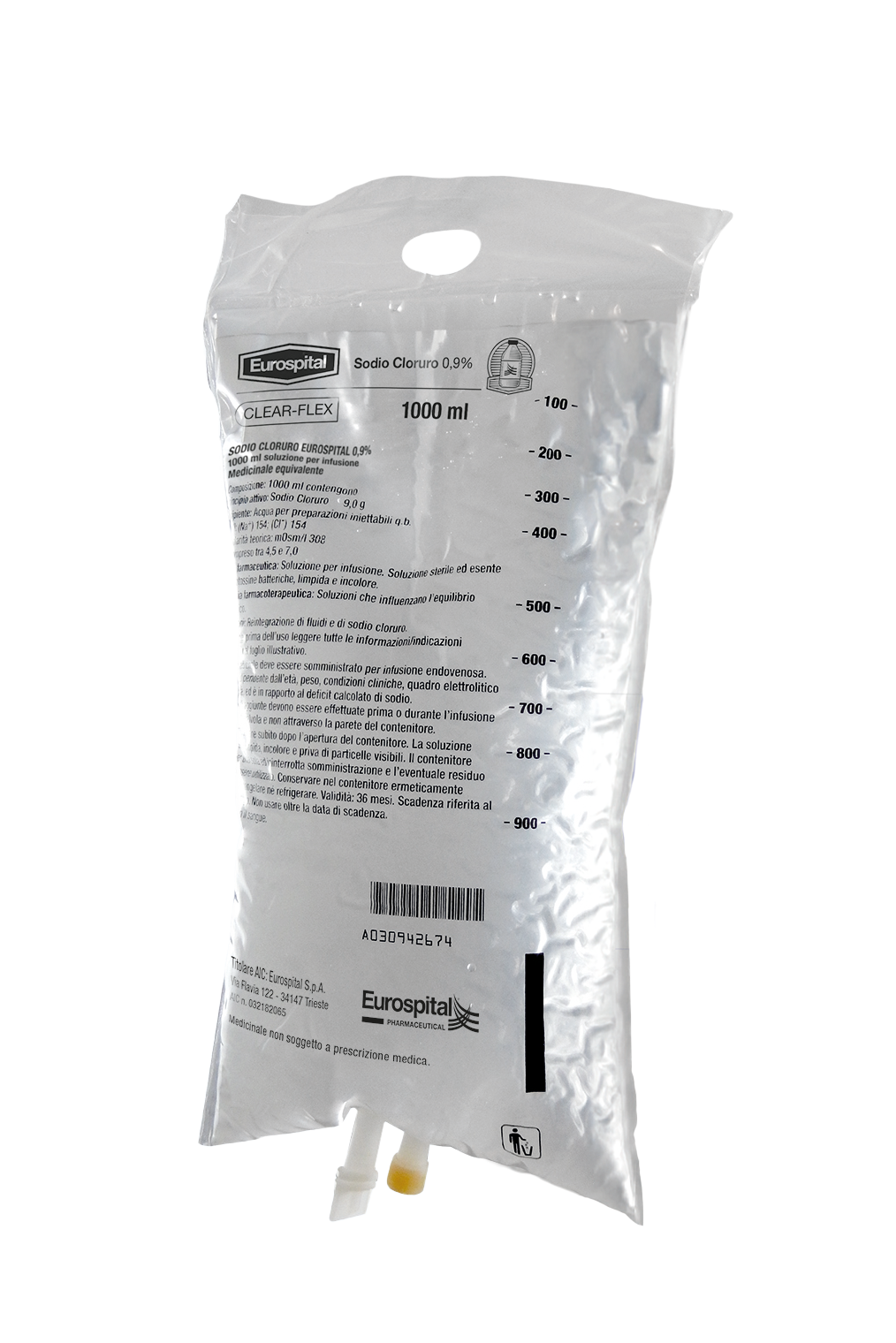 Sodio Cloruro Eurospital 0,9% Soluzione Per Infusione